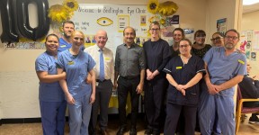 Staff from Bridlington Hospital Eye Clinic on their 10th anniversary.