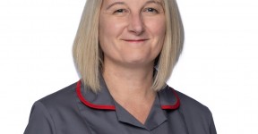 Dawn Parkes in her nurses uniform.