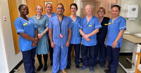 Eight members of the team from Bridlington Hospital's Endoscopy Unit.