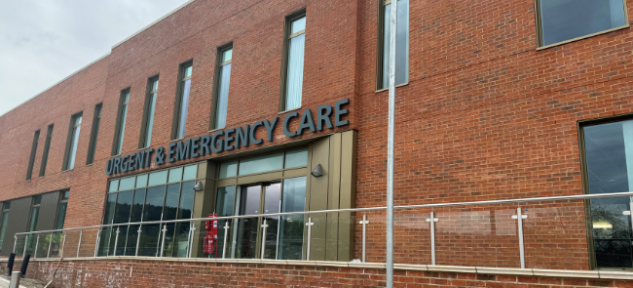 The outside of the new Urgent and Emergency Care Centre at Scarborough Hospital