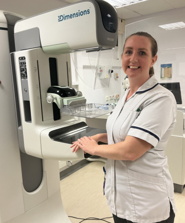 Photo of Claire Stephenson on the Breast Imaging Unit