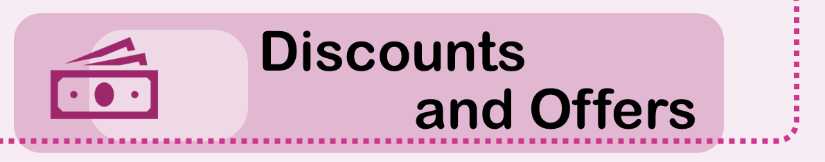 Text 'Discounts and Offers'