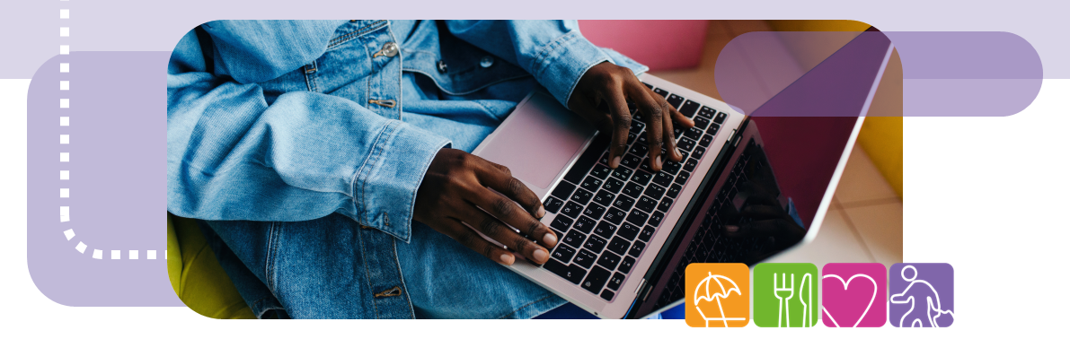 Image of someone's hands using laptop