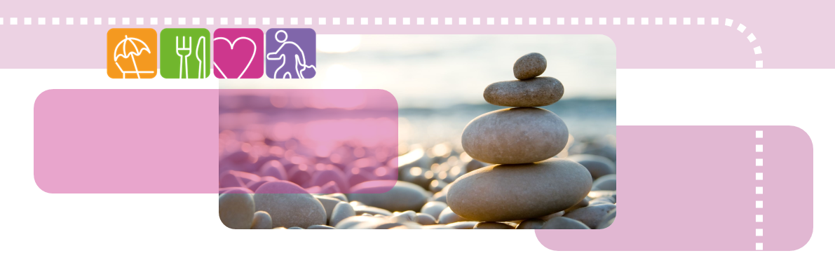 Rocks piled on beach